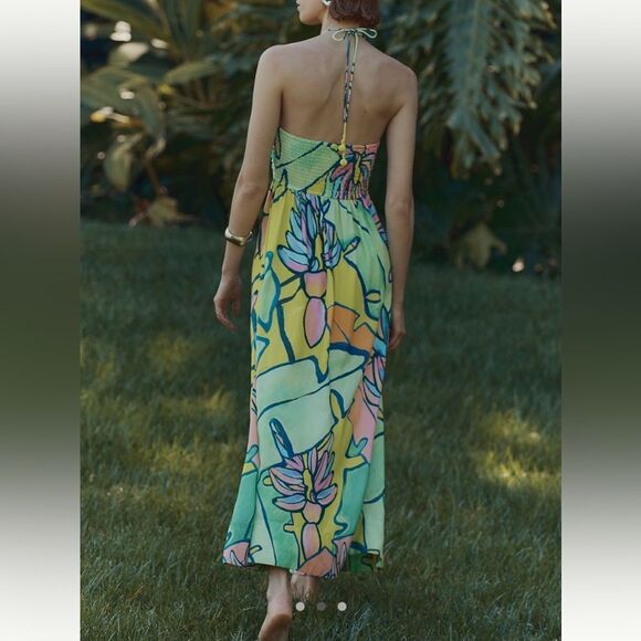 FARM Rio X Anthropologie Halter Printed Maxi Dress - Picture 2 of 3